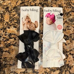 Baby Bling Black & White Bow Headbands Bundle! NWT